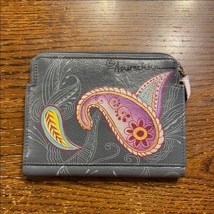 Anuschka Hand-Painted Leather 2-Fold Wallet with RFID Protection
